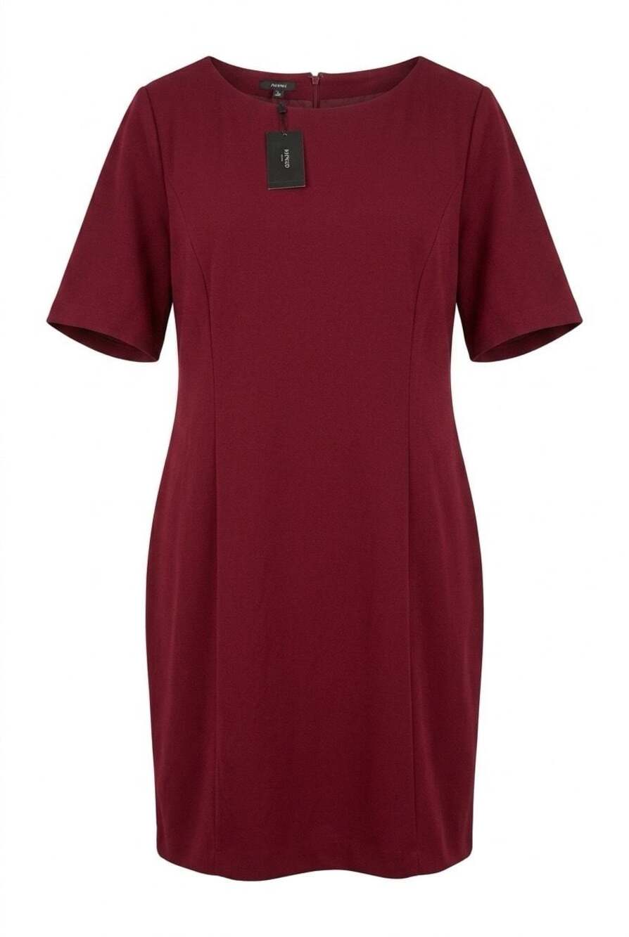 Alfani Plus Size 28W Red Short Sleeve Sheath Dress - Picture 2 of 8